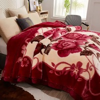 Nouvelle couverture Raschel à motif géométrique double couche, couvre-lit de mariage pour lits simples/doubles, douce pour la peau, extra-épaisse, en flanelle chaude