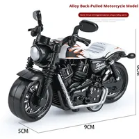Modèle de moto réaliste pour enfants, en alliage moulé sous pression, à tirer en arrière, échelle 1:36