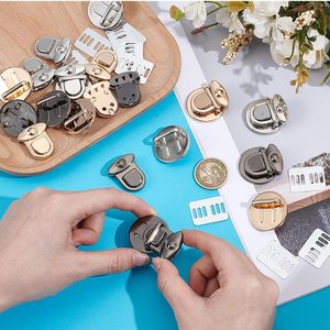 Pcs Round Purse Locks Gold <b>Metal</b> Iron Tuck Catch Buckle Fasteners Clasp <b>Wallet</b> Buckle - Product Image 3