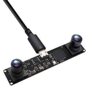 ELP Dual Lens Camera Module High Speed 60fps 2560X960P HD Synchronous USB Webcam CCTV 90degree Lens 80x16.5 mm Small Web Cameras