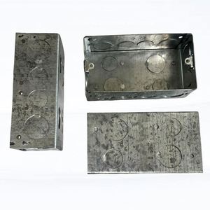 Bpjs JXH-2 Anh Tiêu Chuẩn Thép Mạ Kẽm Kim Loại Đôi Trở Lại Hộp Một Gang 35Mm Sâu <span class=keywords><strong>Flush</strong></span>-Gắn Quảng Trường Điện Ngã Ba - Product Image 6