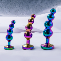 Schwarzer Emperor Analplug Prostata-Massagegerät Analkugeln Dildo G-Punkt-Stimulationsspielzeug 100% Wasserdicht für Männer Frauen Silikon Diamant
