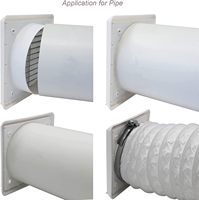 Ventilateur extracteur électrique de plafond en PP de 4 pouces avec moustiquaire pour salle de bain, sèche-linge, hotte de cuisine, ventilation murale et conduit