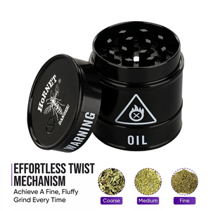 Black Zinc Alloy 3 Piece Smoke <b>Grinder</b> 42mm Portable Manual Crusher Waterproof Reusable Smoking Accessory - Product Image 5