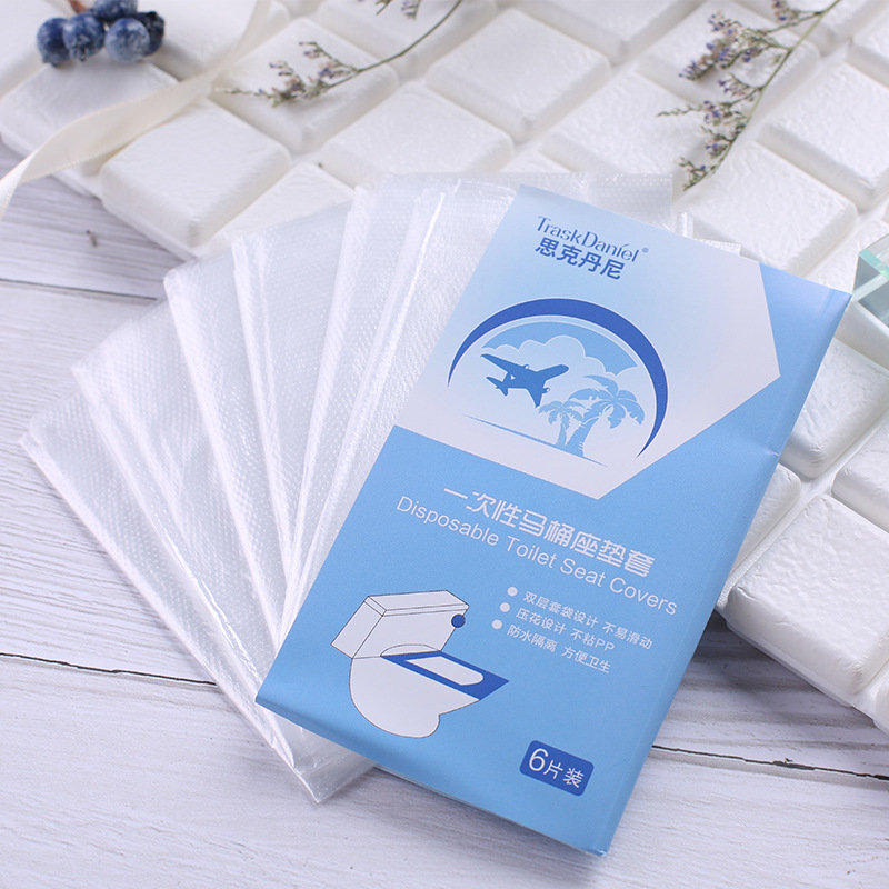 6 Pcs Disposable Toilet Seat Cover White Set Style Packing Piece Restroom Bathroom