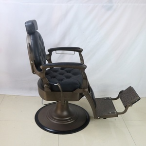Chaise de barbier électrique portable noire de luxe classique professionnelle de salon de coiffure pour hommes - Product Image 2