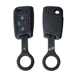 Housse de protection pour clé de voiture en silicone à 4 boutons, pour Volkswagen VW Golf 7 ALLTRACK MK7 Tiguan SEAT Ateca Leon FR 2 Ibiza <span class=keywords><strong>Skoda</strong></span> Octavia - Product Image 1