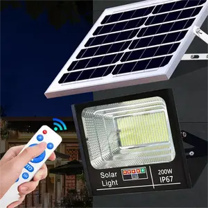 Lámpara de inundación LED solar para exteriores, foco de seguridad para jardín, IP67, 100W, 200W, 300W, 400W, 500W, energía Solar