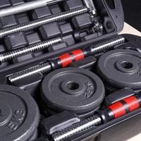 ZJFIT Ensemble d'haltères de 50 kg et 55 kg, ensemble d'haltères réglables pour la salle de sport, ensemble d'haltères en fonte