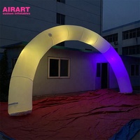 Arche gonflable décorative avec éclairage LED, arche lumineuse gonflable pour la décoration lors de soirées et d'événements