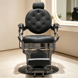 Fauteuil de <span class=keywords><strong>Barbier</strong></span> Professionnel Inclinable Robuste Style Rétro Antique pour Salon de Coiffure - Product Image 1