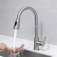 Robinet de cuisine moderne de luxe, flexible, de haute qualité, en acier inoxydable, à poser sur le plan de travail, 2 modes, avec douchette extractible