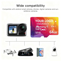 Stock d'approvisionnement d'usine disponible pleine capacité réelle carte TF 4G 8G 16 Go 32 Go 64 Go 128 Go de mémoire carte SD Mini carte TF pour Dvr