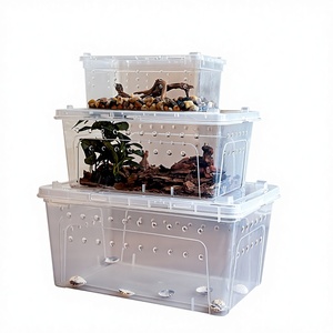 Attrezzatura per acquario di piccole dimensioni per l'hibernazione di tartarughe e rettili, scatola di allevamento per rane cornute, drago ciglia, creature domestiche coccolate - Product Image 1