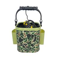 Seau à appâts de pêche pliable en EVA, imperméable, léger, 10-15L, portable, multifonctionnel, avec design unisexe pour leurres vivants