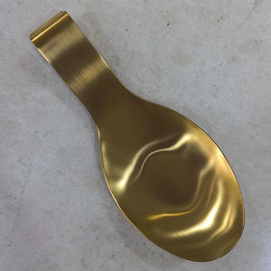 Logo personalizzato di grandi dimensioni scaldare piatto oro in acciaio inox Buffet utensile <span class=keywords><strong>mestolo</strong></span> servire cucchiaio per la cucina - Product Image 4