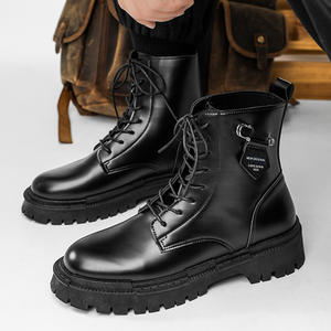 <span class=keywords><strong>Botas</strong></span> de <span class=keywords><strong>Hombre</strong></span> Otoño 2026, Nuevas, Estilo Casual Vintage con Cordones, Suela Gruesa de PU, para Deportes al Aire Libre, Motociclismo y Trabajo - Product Image 2