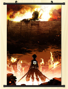 Pósteres y Pancartas Impermeables <span class=keywords><strong>de</strong></span> Anime AOT Titan Eren Jaeger <span class=keywords><strong>de</strong></span> Alta Calidad, 60*90cm, 60 Colores - Product Image 1