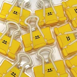 Coloré dessin animé acrylique liant Clips <span class=keywords><strong>petits</strong></span> yeux PP fichier billet Journal <span class=keywords><strong>livre</strong></span> Clips bureau papeterie artisanat fournitures - Product Image 3