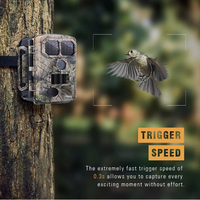 Caméra de chasse extérieure avec connexion WiFi, contrôle par application, 4K 48MP, caméra de surveillance de la faune, piège infrarouge avec diffusion en direct