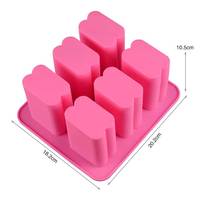 Moule à savon en silicone rectangulaire personnalisable MUYULINS à 6 cavités, qualité platine, antiadhésif, LFGB sans BPA
