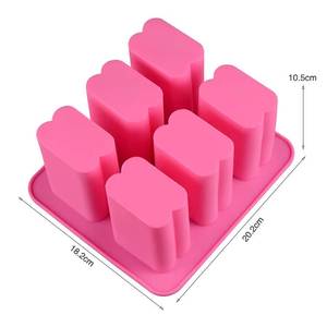 MUYULINS Factory can customize 6-cavity rectangular mold, LFGB platinum grade non-stick BPA-free <b>silicone</b> soap mold - Product Image 2