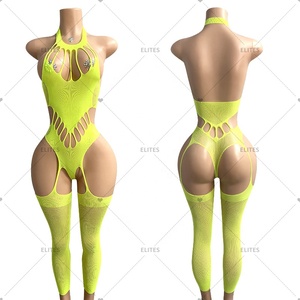 ELITES Wholesale Customize High Quality New Style Arrivals <strong>Fishnet</strong> Rhinestone Stripper <strong>Outfit</strong> - Product Image 5
