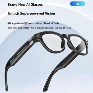 Nouvelles lunettes intelligentes Q8 |   Similaire à Ray-Ban <span class=keywords><strong>Meta</strong></span> |   Appareil photo 8MP |   Enregistrement HD |   Lunettes de soleil |   Traduction |   Enregistrement vocal Appel téléphonique - Product Image 5
