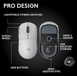 Souris de jeu sans fil <span class=keywords><strong>Logitech</strong></span> G <span class=keywords><strong>PRO</strong></span> <span class=keywords><strong>X</strong></span> Superlight 2 SE, 60g, 44K DPI, 888+ IPS, taux de rapport 1kHz, USB-C - Product Image 6