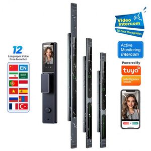 מנעול דלת חכם IP67 עמיד למים, ביומטרי עם זיהוי כף יד, Tuya WIFI, זיהוי פנים תלת מימדי, מנעול דיגיטלי חכם עם וידאו ו-RFID - Product Image 1