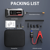 Sortie d'usine OEM étanche personnalisée 4500A démarreur de saut de moto de voiture 24800mAh batterie externe compresseur d'air gonfleur de pneu étincelle