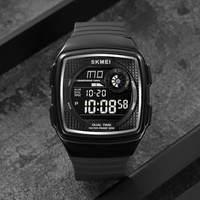 Montre-bracelet carrée étanche SKMEI 2208, mode, vente en gros, pour hommes, Relojes, numérique, sport, double heure, chronographe électronique, montre à aiguilles