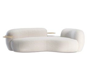 Ánh sáng sang trọng kem phong cách sofa vải căn hộ nhỏ phòng khách bông nhung kẹo nhà tối giản boucle sofa bộ - Product Image 4