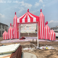 Arc de cirque gonflable extérieur avec image de logo personnalisable, arc d'entrée de carnaval, arc à thème de cirque pour les événements et la décoration de cirque