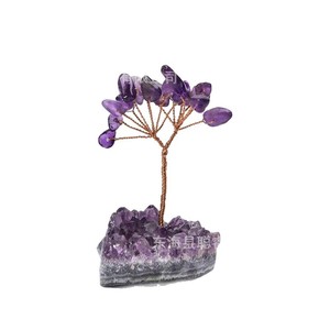 Amethyst <b>Crystal</b> <b>Tree</b> With Natural Cluster Base Purple Home Decoration Ornament For Gift And Collection - Product Image 5
