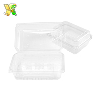 Boîte plastique à emporter 50 pièces, emballage pour aliments jetables chinois, boîte en plastique avec couvercle
