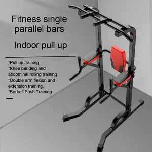 Horizontale Balken Mutli Functie Station Dip Stands Pull Up Bar Met Weerstand Banden Voor Krachttraining