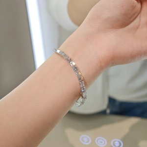 Qinglong Jewelry Tennis Chain 2mm 3mm 4mm 5mm Lab Grown Diamond Jewelry 10k/14k/18k Real Gold Tennis <b>Bracelet</b> - Product Image 6