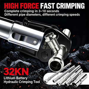 Charging Electric Straight Handle Hydraulic Thin-Walled Carbon Steel Pipe Copper Pipe Gas Pipe Stainless Steel Clamping Pliers - Product Image 3