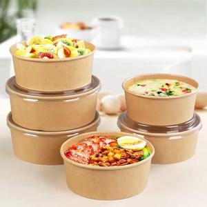 Consegna veloce monouso ampio contenitore rotondo insalatiera Catering portare fuori ciotole di frutta fresca per uso Hamburger - Product Image 1