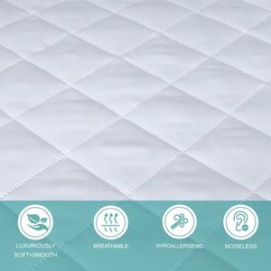 Housse de matelas en <span class=keywords><strong>tissu</strong></span> gaufré à ultrasons / Drap housse / Drap de matelas imperméable en microfibre surmatelas Queen - Product Image 2