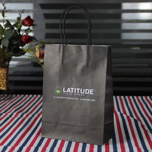 Factory Printed Flat Handle Customized Shopping Gift Kraft Paper <b>Bag</b> with Your Logo - Product Image 5