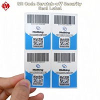 Étiquette de sécurité personnalisée à gratter avec code QR et code-barres, autocollante, traçable, anti-contrefaçon, autocollant holographique