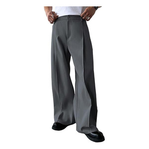 <span class=keywords><strong>Pantalon</strong></span> de <span class=keywords><strong>costume</strong></span> pour <span class=keywords><strong>homme</strong></span>, coupe droite, couleur unie, en sergé de polyester avec plis avant, élégant, tombé fluide, pour usage quotidien ou formel - Product Image 3