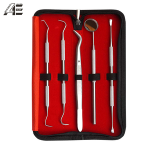 Juego de raspadores de sarro dentales de acero inoxidable de alta calidad 2026, incluye espejo de inspección para limpieza y relleno dental - Product Image 1