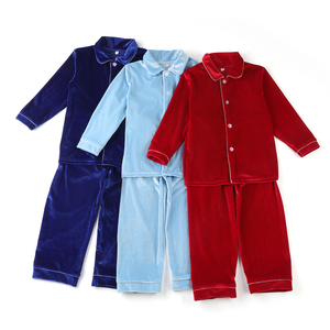 Nuovo design per bambini pigiama per dormire pigiama da notte per bambine e bambini personalizzato 2 pezzi di lusso di lusso pigiami in velluto - Product Image 5