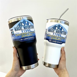 30oz en acier inoxydable grande capacité double couche isolation verre à bière voiture tasse à glace tasse - Product Image 1