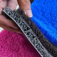 Modern PVC Runner Rug Waterproof Anti-Slip Washable Floor Mat Dirt Scraper Quick-Drying Wear-Resistant for Car Use Entrances