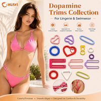 Ajusteurs de soutien-gorge et de bretelles de bikini en forme de cœur, métallisés et colorés, pour la vente en gros d'accessoires de maillot de bain