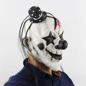 Nicro หน้ากากน่ากลัวยิ้มปีศาจชั่วร้ายสีดำเครื่องแต่งกายคอสเพลย์ปาร์ตี้ฮาโลวีนสยองขวัญน่าขนลุกหน้ากากน่ากลัวหน้ากากยางตัวตลกที่สมจริง - Product Image 3